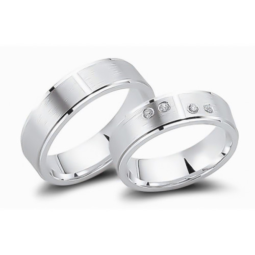 Glorria 925k Sterling Silver 6 mm Double Wedding Ring Glorria 925k Sterling Silver 6 mm Double Wedding Ring
