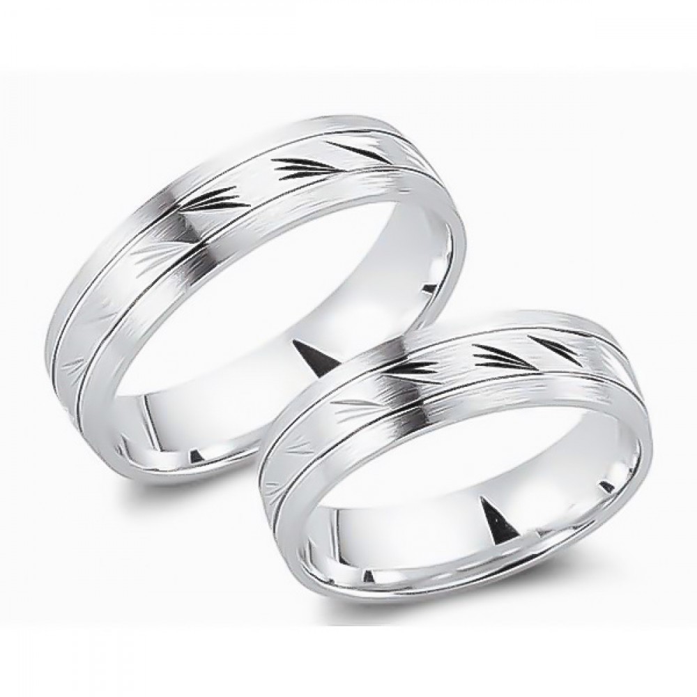 Glorria 925k Sterling Silver 5,5 mm Double Wedding Ring