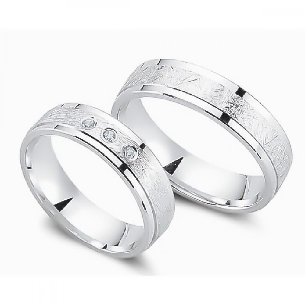 Glorria 925k Sterling Silver 5,5 mm Double Wedding Ring