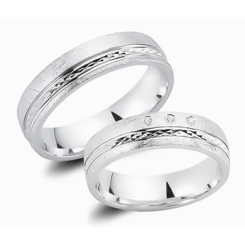 Glorria 925k Sterling Silver 5,5 mm Double Wedding Ring Glorria 925k Sterling Silver 5,5 mm Double Wedding Ring