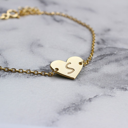 Glorria 925k Sterling Silver Custom Initial Bracelet Glorria 925k Sterling Silver Custom Initial Bracelet