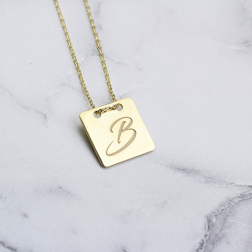 Glorria 925k Sterling Silver Initial Necklace Glorria 925k Sterling Silver Initial Necklace