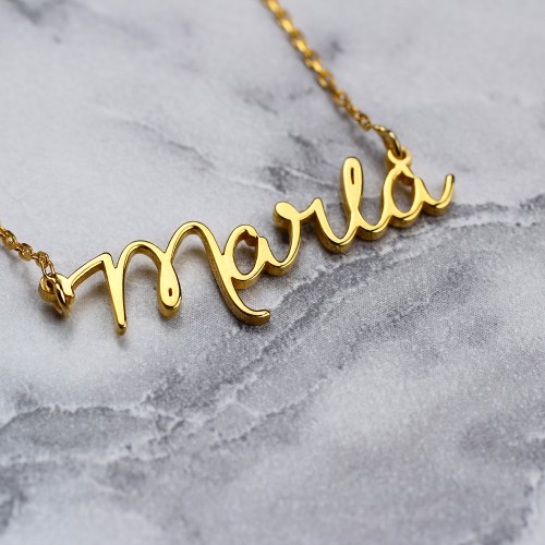 Glorria 925k Sterling Silver Custom Initial Necklace