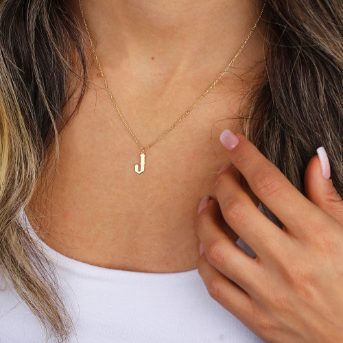 Glorria 925k Sterling Silver Letter Necklace Glorria 925k Sterling Silver Letter Necklace