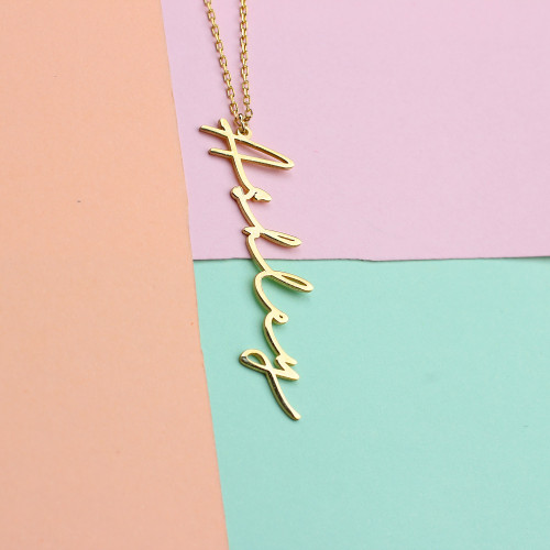 Glorria 925k Sterling Silver Modern Name Necklace Glorria 925k Sterling Silver Modern Name Necklace