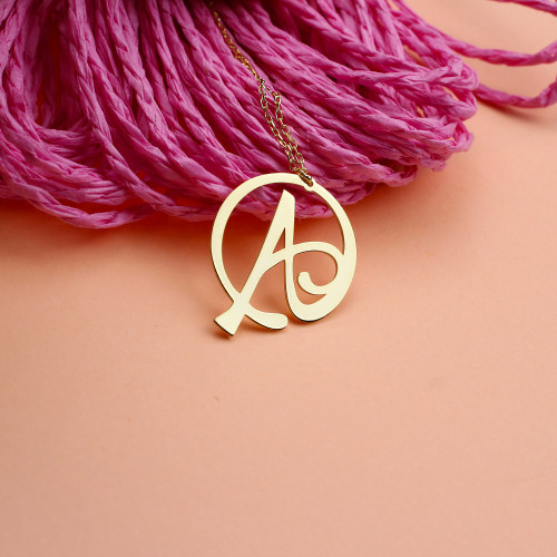 Glorria 925k Sterling Silver Personalized Initial Necklace Glorria 925k Sterling Silver Personalized Initial Necklace