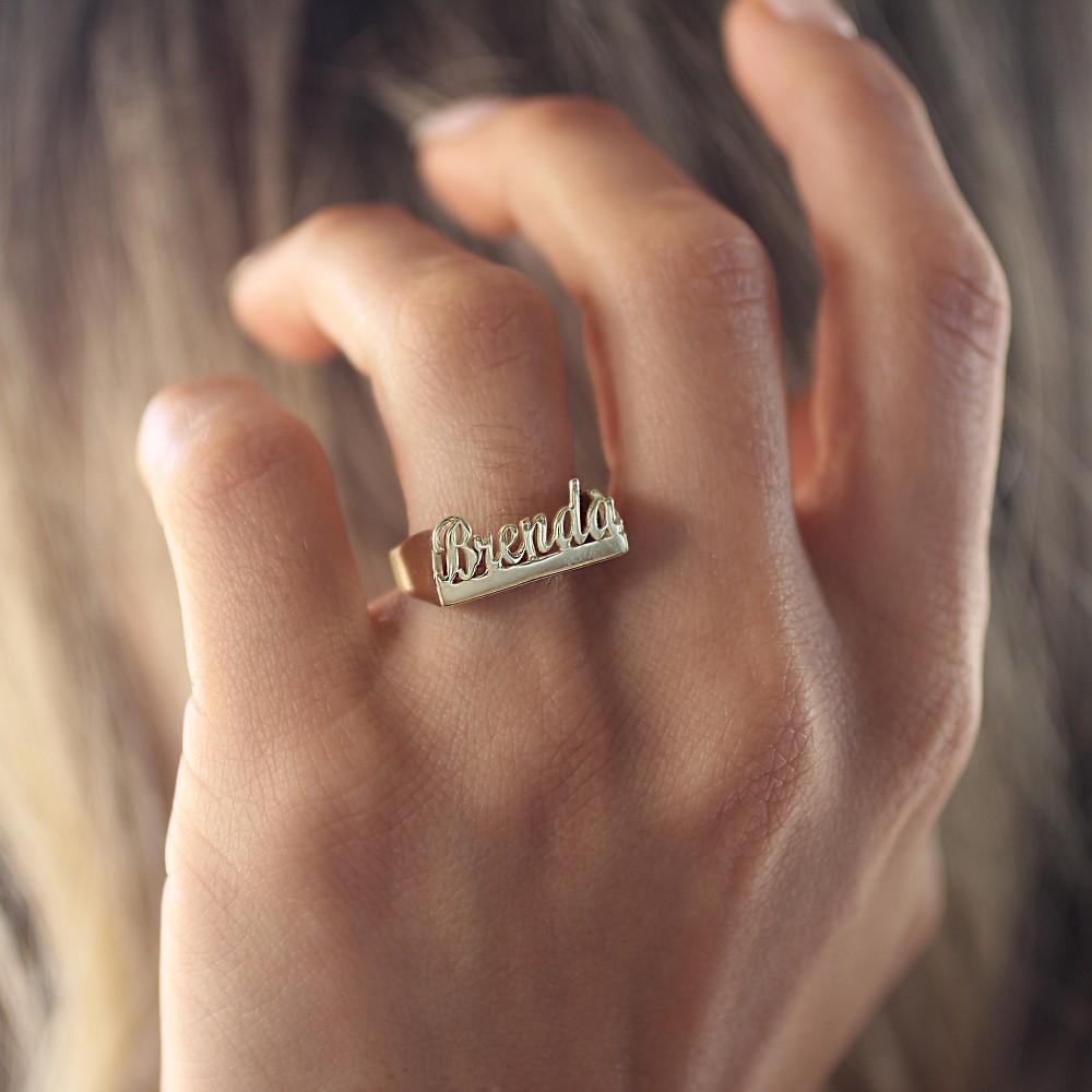 Glorria 925k Sterling Silver Personalized Ring