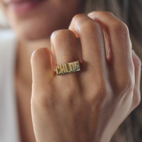 Glorria 925k Sterling Silver Customized Name Ring Glorria 925k Sterling Silver Customized Name Ring