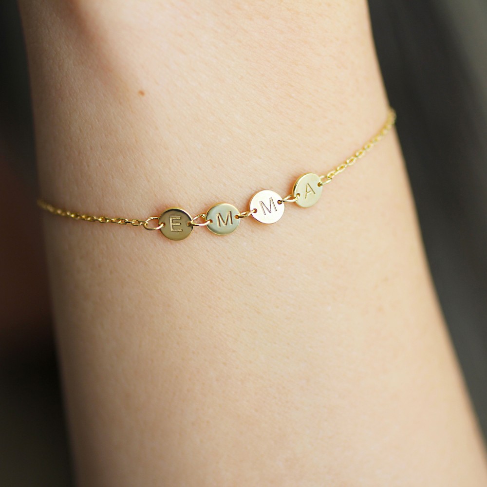 Glorria 925k Sterling Silver Dainty Custom Name Bracelet