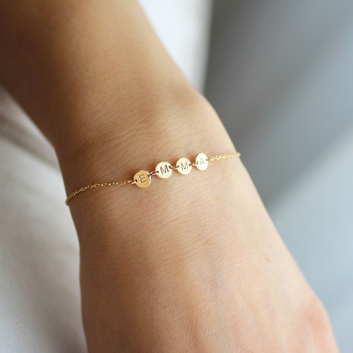 Glorria 925k Sterling Silver Dainty Custom Name Bracelet Glorria 925k Sterling Silver Dainty Custom Name Bracelet