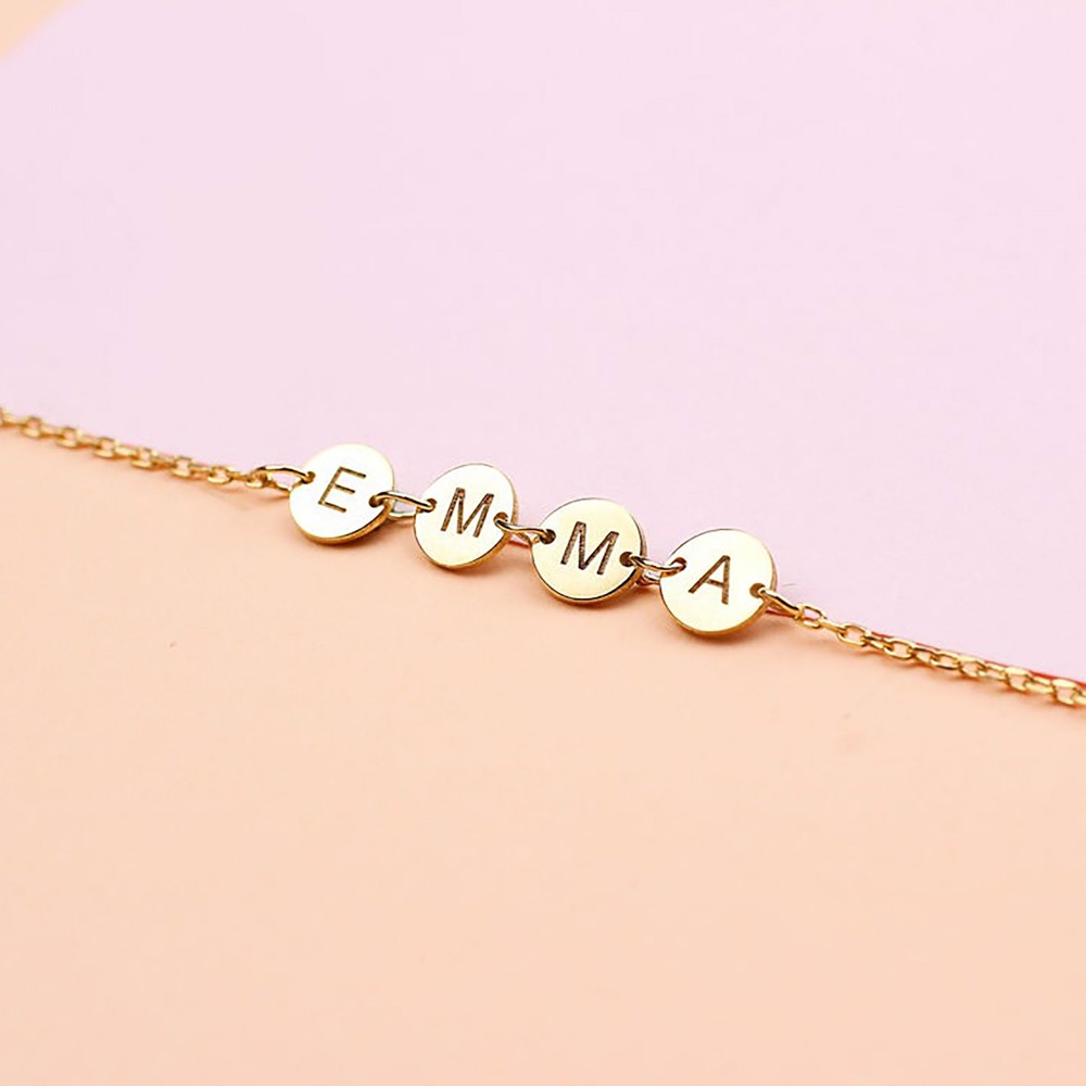 Glorria 925k Sterling Silver Dainty Custom Name Bracelet