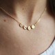 Glorria 925k Sterling Silver Sequin Disc Initial Necklace