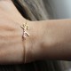 Glorria 925k Sterling Silver Personalized Initial Bracelet