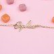 Glorria 925k Sterling Silver Personalized Initial Bracelet