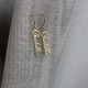 Glorria 925k Sterling Silver Dainty Silver Initial Earrings