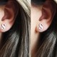 Glorria 925k Sterling Silver Custom Stud Initial Earrings