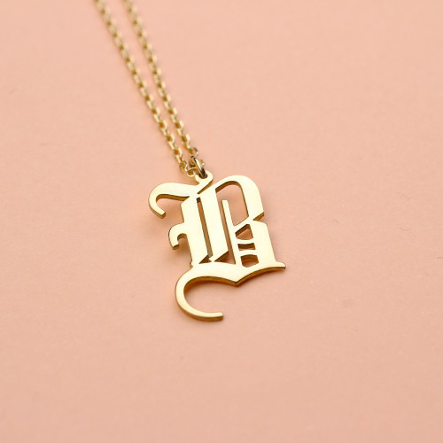 Glorria 925k Sterling Silver Personalized Gothic Necklace Glorria 925k Sterling Silver Personalized Gothic Necklace