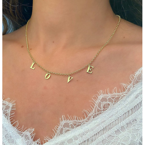 Glorria 925k Sterling Silver Personalized Initial Necklace with Doc Bracelet