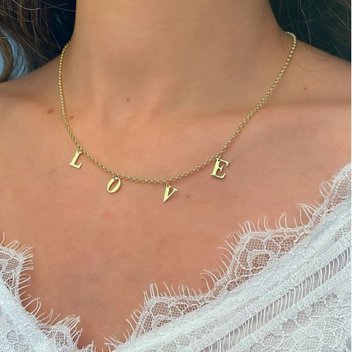 Glorria 925k Sterling Silver Personalized Initial Necklace with Doc Bracelet