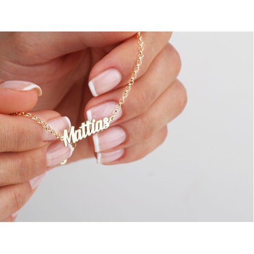 Glorria 925k Sterling Silver Personalized Name Bracelet with Doc Chain Glorria 925k Sterling Silver Personalized Name Bracelet with Doc Chain