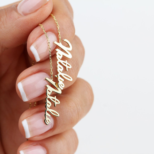 Glorria 925k Sterling Silver Personalized Handwritten Name Earrings