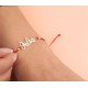 Glorria 925k Sterling Silver Personalized Custom Ribbon Name Bracelet Glorria 925k Sterling Silver Personalized Custom Ribbon Name Bracelet