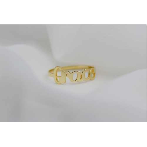 Glorria 925k Sterling Silver Personalized Handwritten Name Ring Glorria 925k Sterling Silver Personalized Handwritten Name Ring