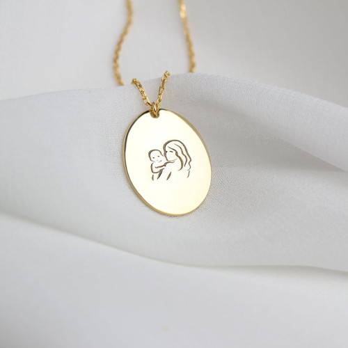 Glorria 925k Sterling Silver Mother and Baby Necklace Glorria 925k Sterling Silver Mother and Baby Necklace
