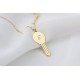 Glorria 925k Sterling Silver Personalized Initial Lock Necklace