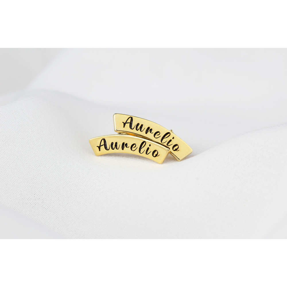 Glorria Personalized Name Bar Silver Earrings Glorria Personalized Name Bar Silver Earrings
