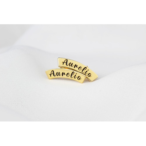 Glorria 925k Sterling Silver Personalized Name Bar Silver Earrings Glorria 925k Sterling Silver Personalized Name Bar Silver Earrings