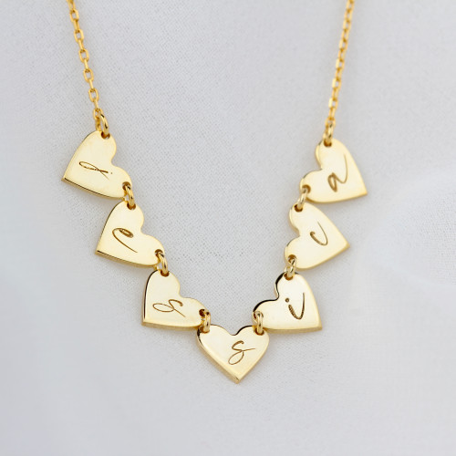 Glorria 925k Sterling Silver Personalized Name Heart Sterling Silver Necklace