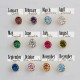 Glorria 925k Sterling Silver Personalized Birthstone Sterling Silver Ring