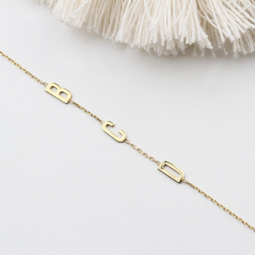 Glorria 925k Sterling Silver Personalized Letter Sterling Silver Bracelet Glorria 925k Sterling Silver Personalized Letter Sterling Silver Bracelet