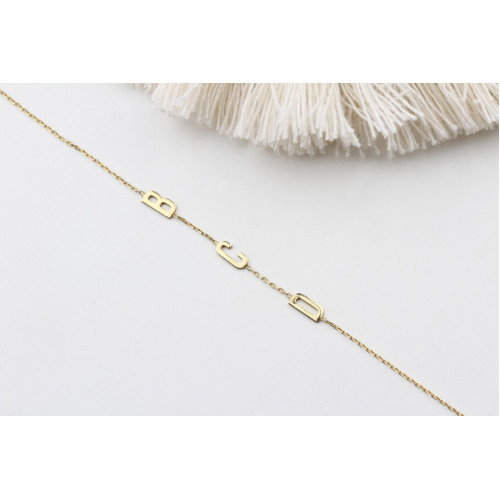 Glorria 925k Sterling Silver Personalized Letter Sterling Silver Bracelet Glorria 925k Sterling Silver Personalized Letter Sterling Silver Bracelet