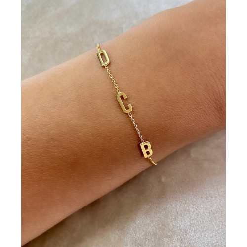 Glorria 925k Sterling Silver Personalized Letter Sterling Silver Bracelet Glorria 925k Sterling Silver Personalized Letter Sterling Silver Bracelet