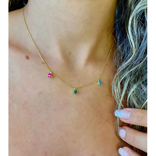 Glorria 925k Sterling Silver Personalized Birthstone Sterling Silver Necklace Glorria 925k Sterling Silver Personalized Birthstone Sterling Silver Necklace