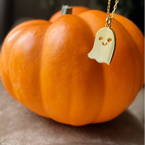 Glorria 925k Sterling Silver Personalized Halloween Silver Necklace