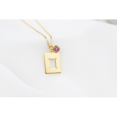 Glorria 925k Sterling Silver Personalized Birthstone Gemini Sign Sterling Silver Necklace Glorria 925k Sterling Silver Personalized Birthstone Gemini Sign Sterling Silver Necklace