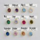 Glorria 925k Sterling Silver Personalized Oval Silver Ring with Birthstone