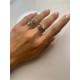 Glorria 925k Sterling Silver Personalized Oval Silver Ring with Birthstone