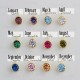 Glorria 925k Sterling Silver Personalized Birthstone Sterling Silver Oval Ring