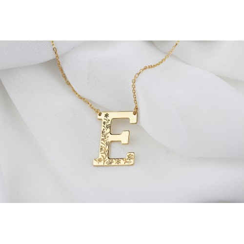 Glorria 925k Sterling Silver Personalized Letter Sterling Silver Necklace Glorria 925k Sterling Silver Personalized Letter Sterling Silver Necklace