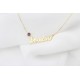 Glorria 925k Sterling Silver Personalized Name Birthstone Sterling Silver Necklace