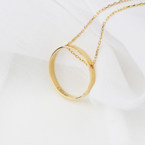 Glorria 925k Sterling Silver Personalized Name Ring Silver Necklace