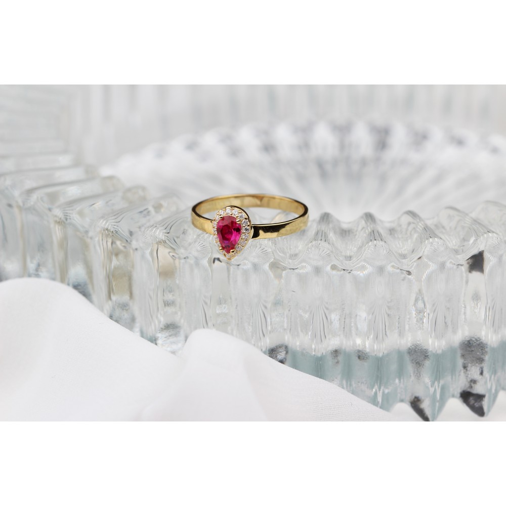 Glorria 925k Sterling Silver Personalized Birthstone Silver Drop Ring