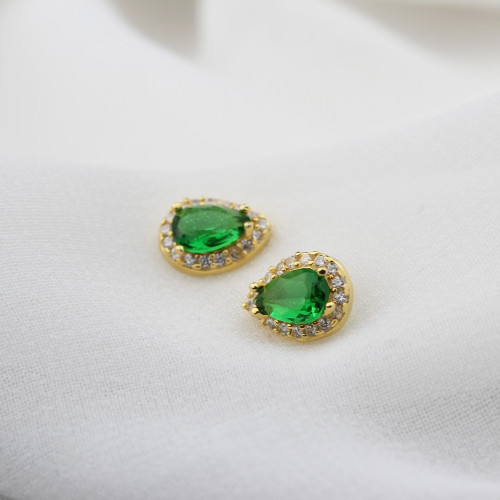 Glorria 925k Sterling Silver Personalized Birthstone Silver Drop Anturage Earrings Glorria 925k Sterling Silver Personalized Birthstone Silver Drop Anturage Earrings
