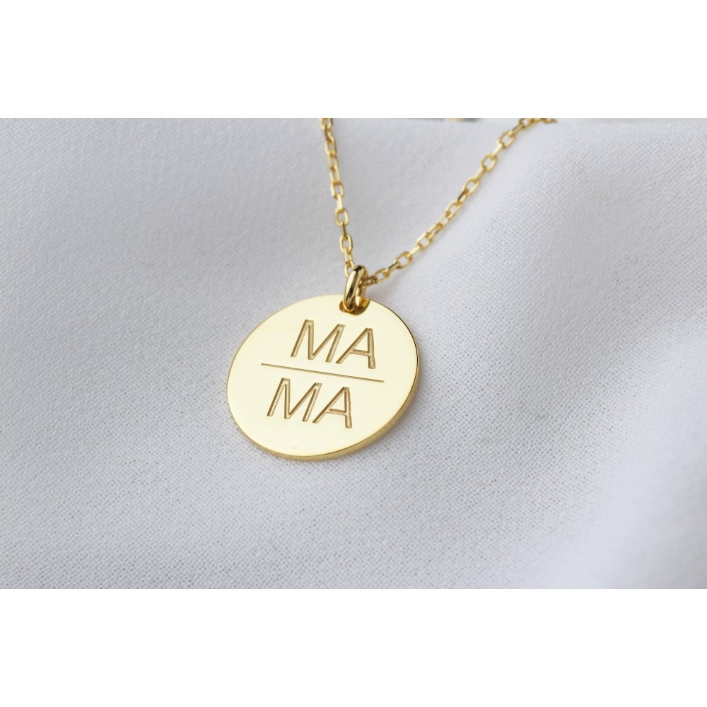 Glorria 925k Sterling Silver Personalized Name Mama Sterling Silver Necklace