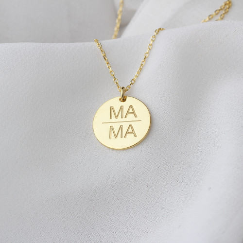 Glorria 925k Sterling Silver Personalized Name Mama Sterling Silver Necklace