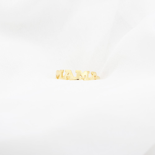 Glorria 925k Sterling Silver Personalized Name Mama Sterling Silver Ring